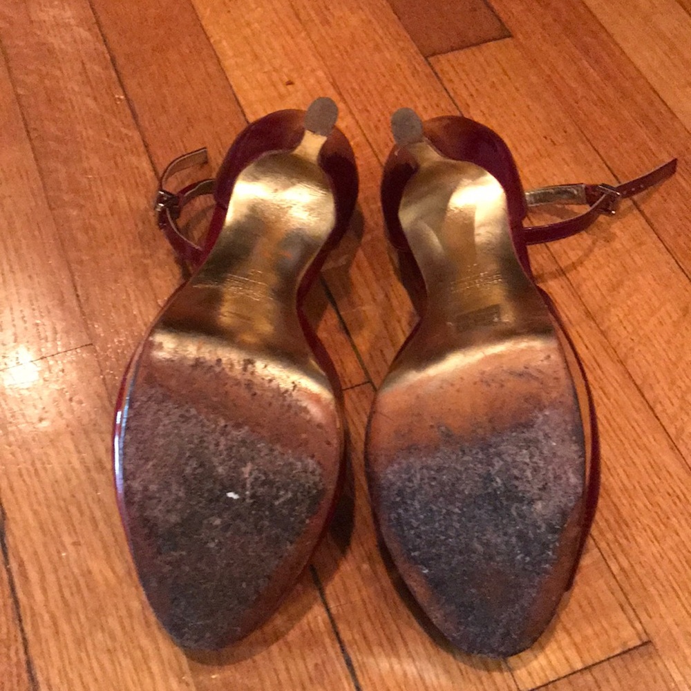 Aldo Red Patent Leather Peep Toe Heel - Picture 5 of 5